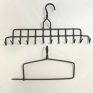 Antique Bacon Meat Hook Hangers Sharp Metal Tine Primitive Drying Racks